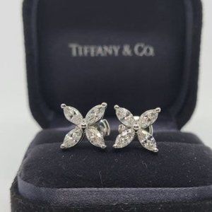 Tiffany Co Victoria Earrings, Large Size.